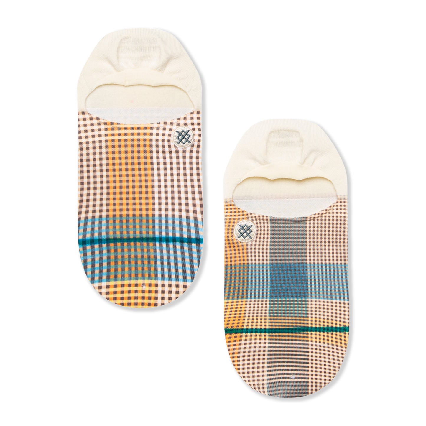 Stance Tartan No Show Socks (Medium, Teal)