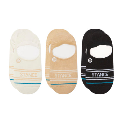 Stance Basic 3 Pack No Show Socks (Small, Cream)