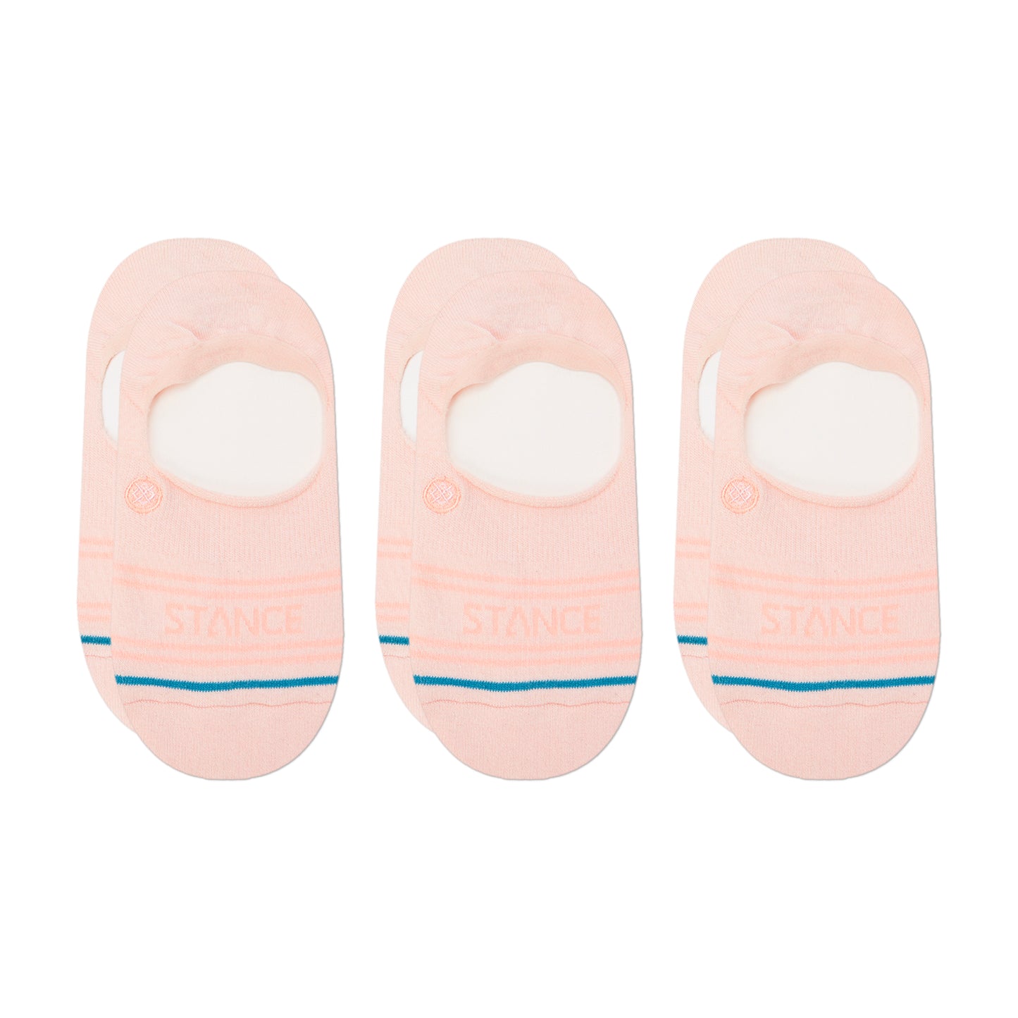 Stance Basic No Show Socks [3 Pack] (Small, Pink)