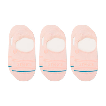 Stance Basic No Show Socks [3 Pack] (Small, Pink)