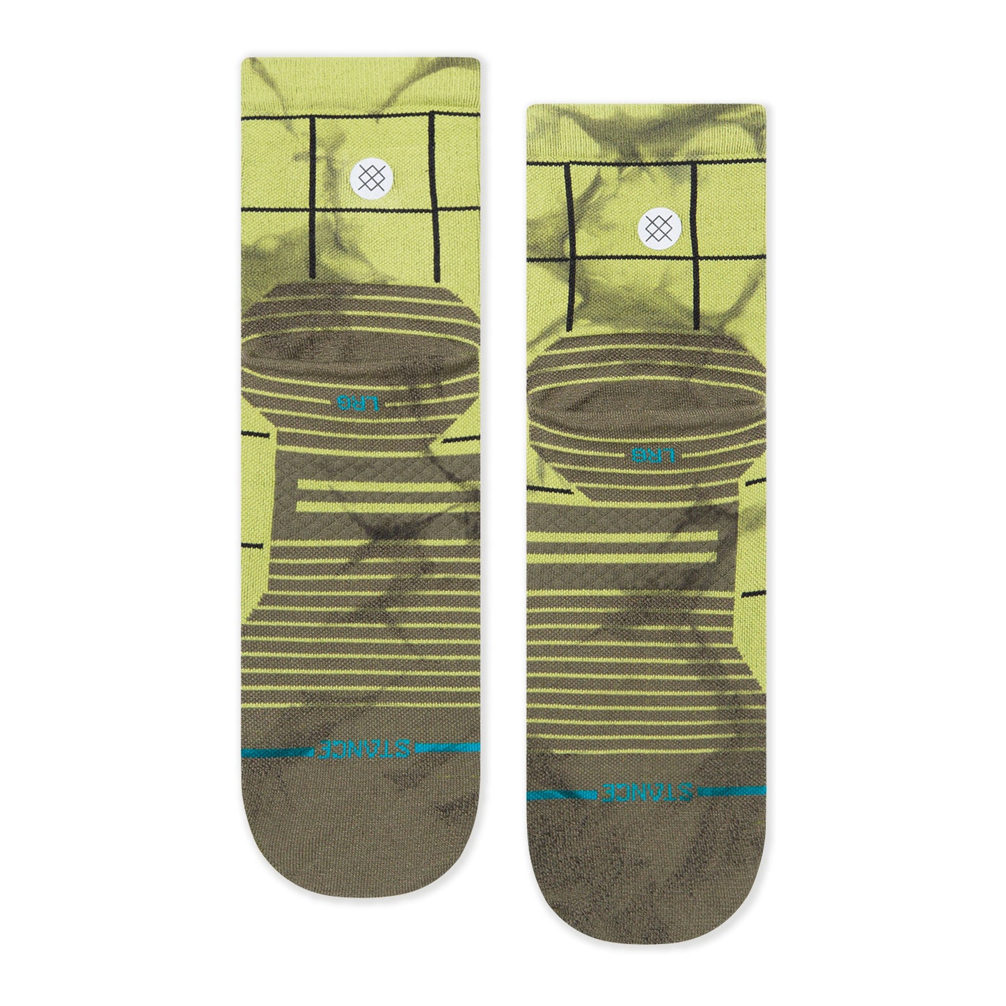 Stance Graphed Quarter Socks (Medium, Green)