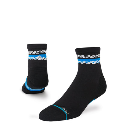 Stance Distort Qtr Quarter Socks (Medium, Black)