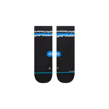 Stance Distort Qtr Quarter Socks (Medium, Black)