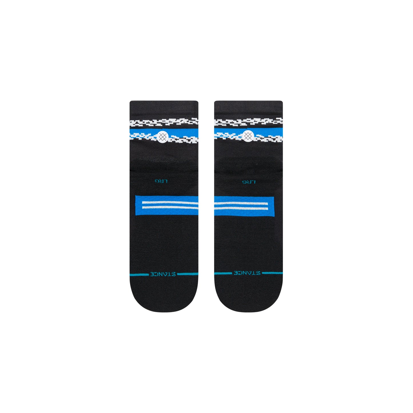 Stance Distort Qtr Quarter Socks (Medium, Black)