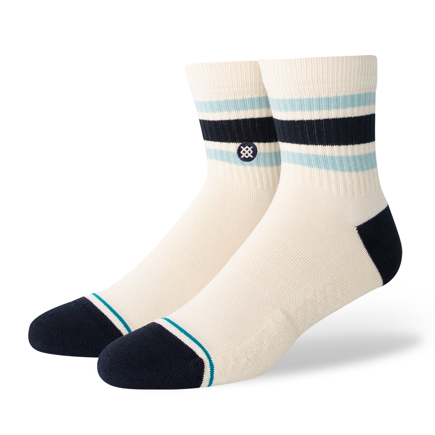 Stance Boyd Quarter Socks (Small, Vintage White)