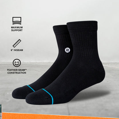 Stance Boyd Quarter Socks (Small, Vintage White)