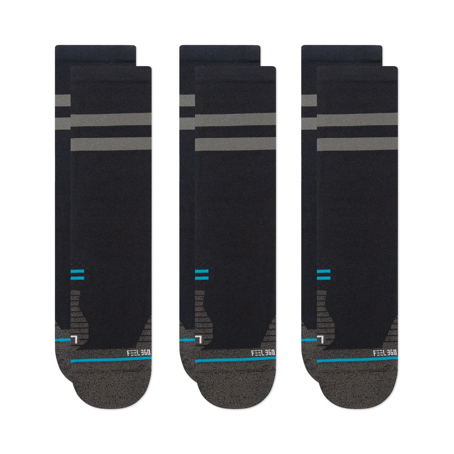 Stance Franchise Ul Crew 3 Pack Socks (Small, Black)