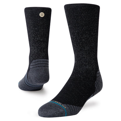 Stance Run Wool Crew St Socks (Medium, Black)