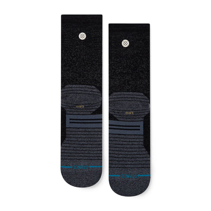 Stance Run Wool Crew St Socks (Medium, Black)
