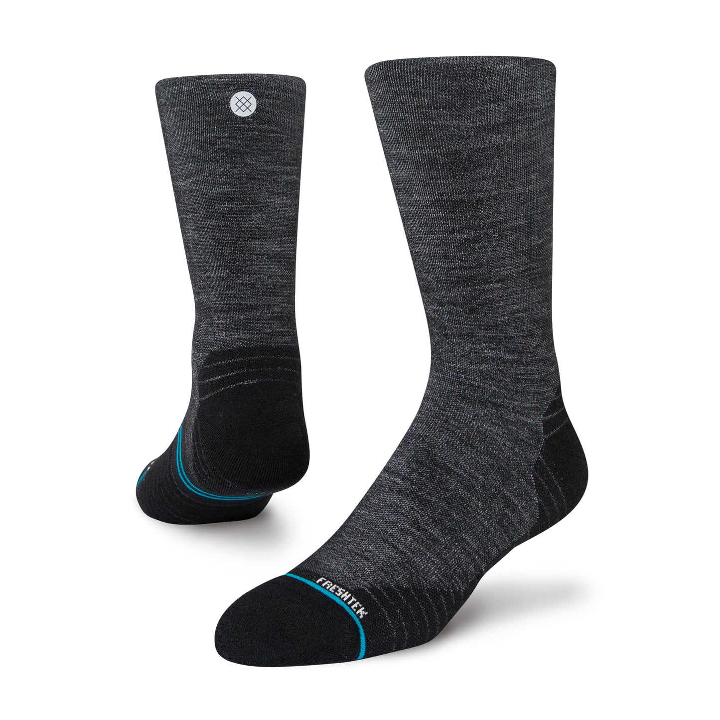 Stance Run Light Crew Socks (Small, Black)