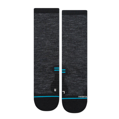 Stance Run Light Crew Socks (Small, Black)
