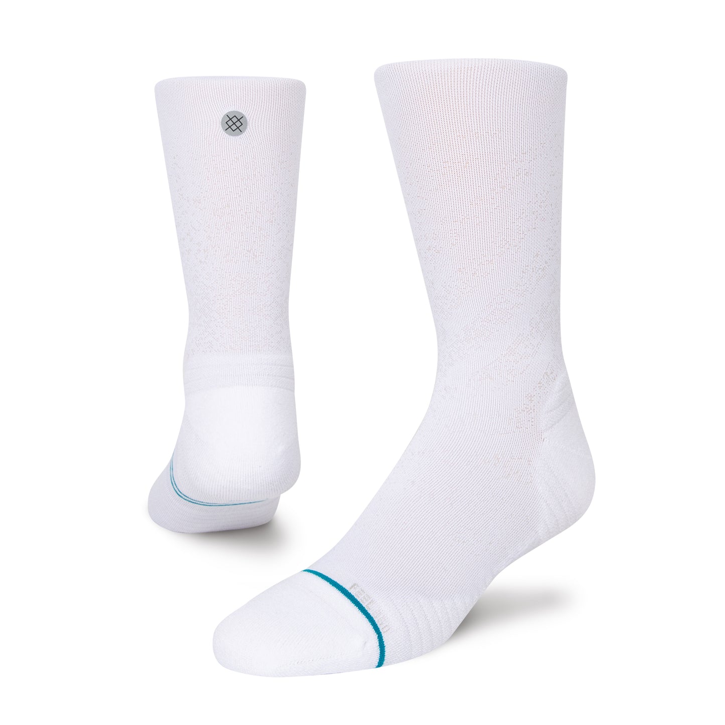 Stance Run Light Crew Socks (Medium, White)