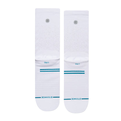 Stance Run Light Crew Socks (Medium, White)