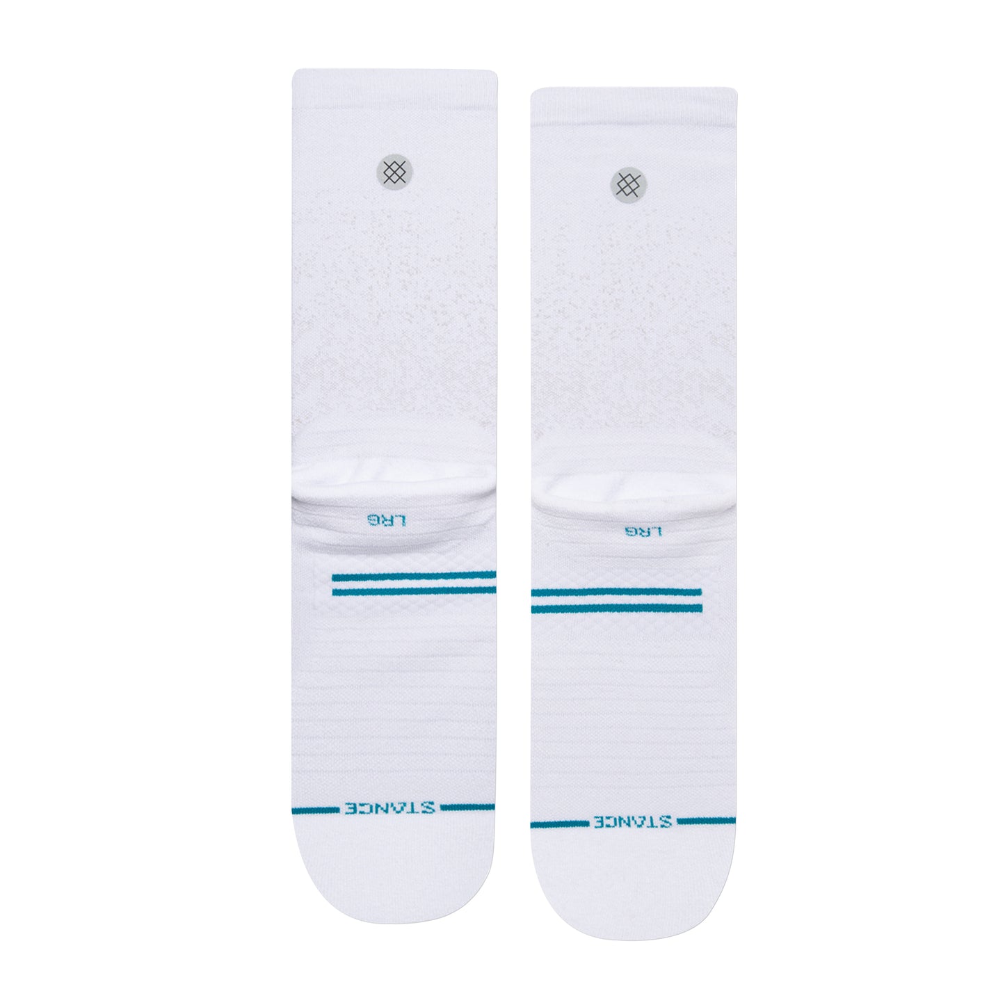 Stance Run Light Crew Socks (Medium, White)