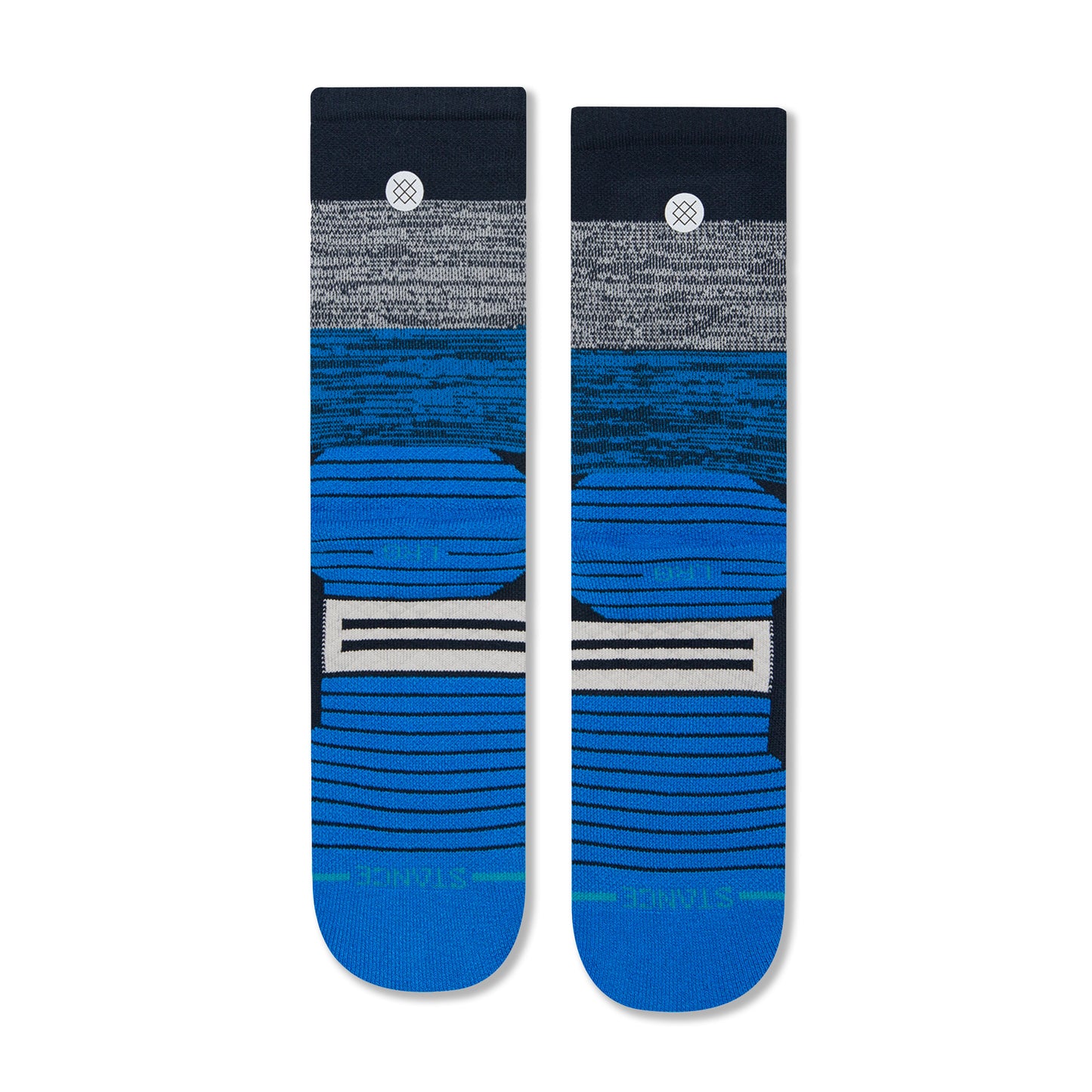 Stance Starting Block Crew Socks (Large, Navy)