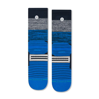 Stance Starting Block Crew Socks (Large, Navy)