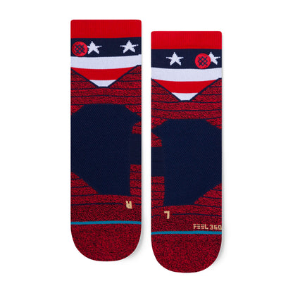 Stance American Qtr Socks (Large, Red)