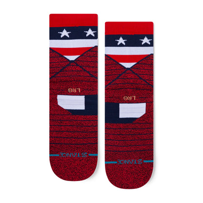 Stance American Qtr Socks (Large, Red)