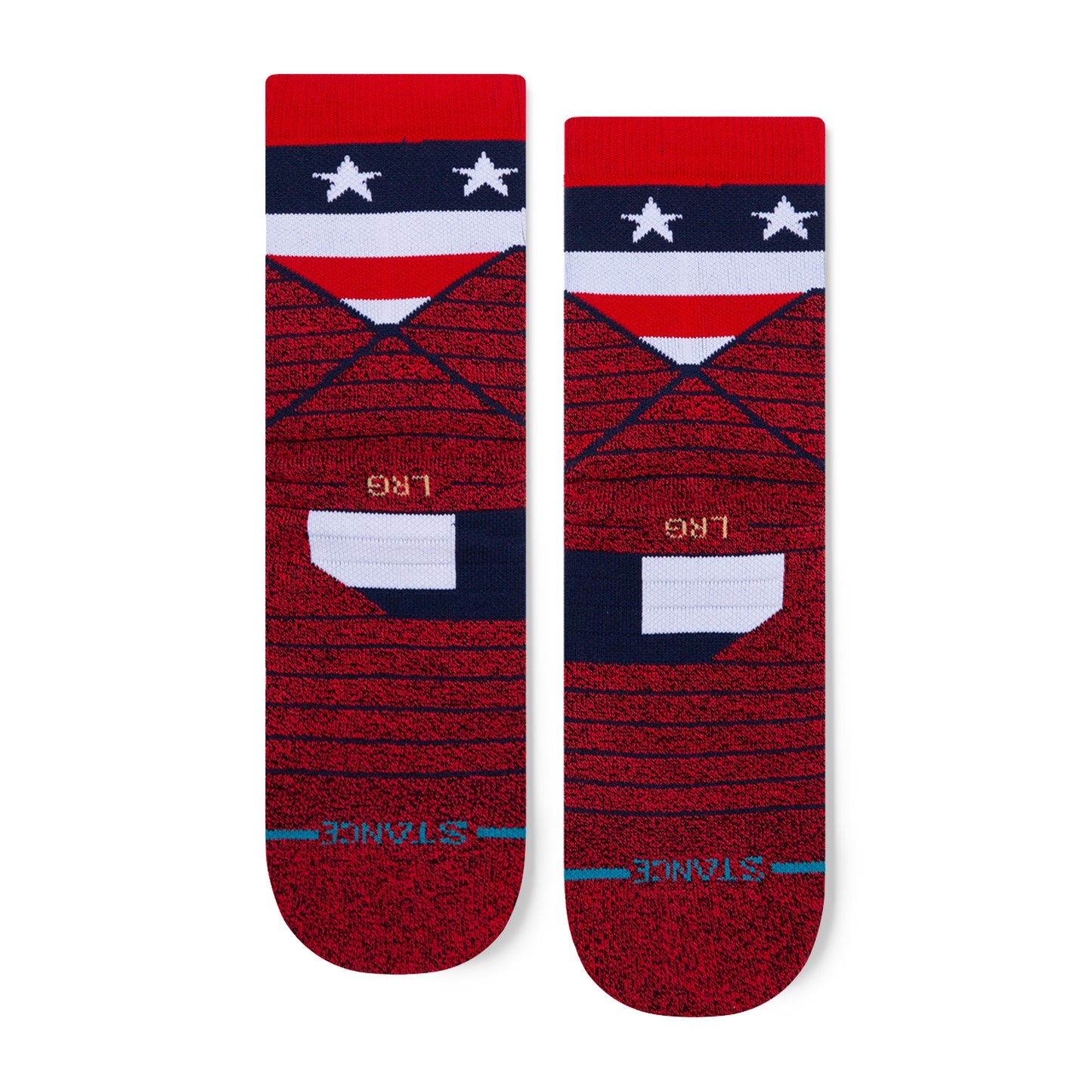 Stance American Qtr Socks (Large, Red)