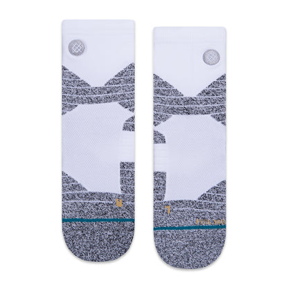 Stance Icon Sport Qtr Socks (Large, White)