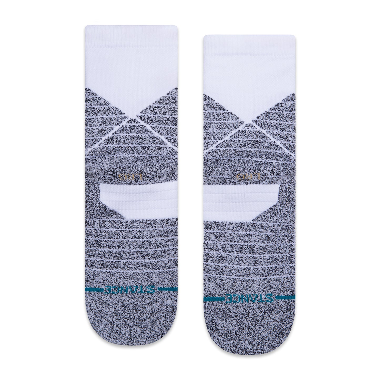 Stance Icon Sport Qtr Socks (Large, White)