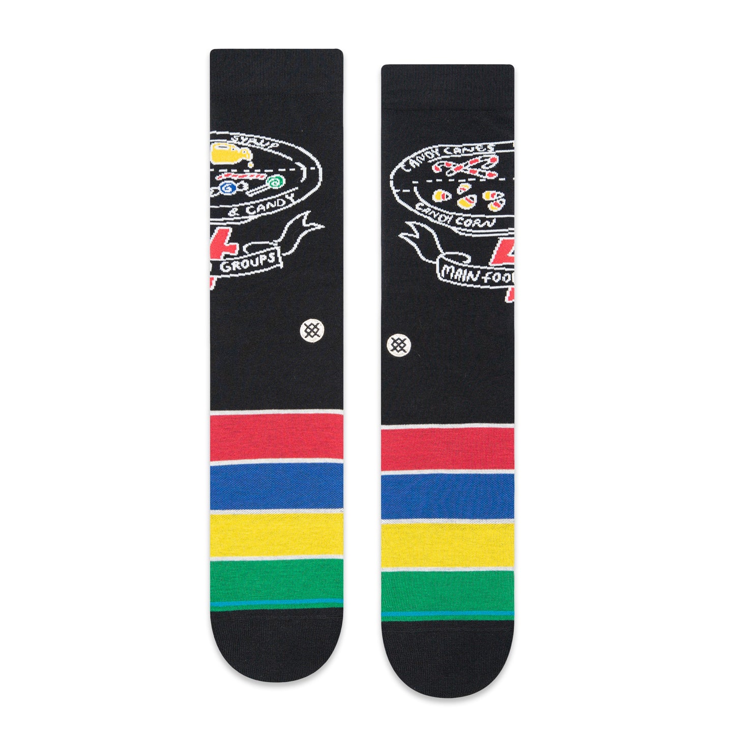Stance Food Groups Crew Socks (Large, Black)