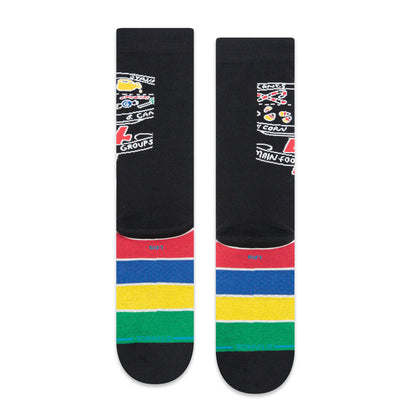 Stance Food Groups Crew Socks (Large, Black)