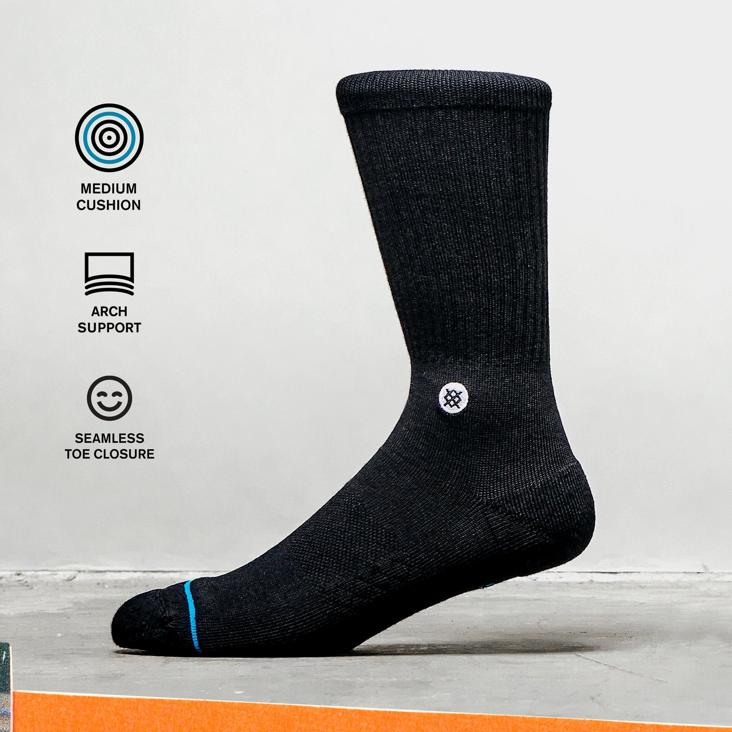 Stance Lord Vader Crew Socks (Small, Black)
