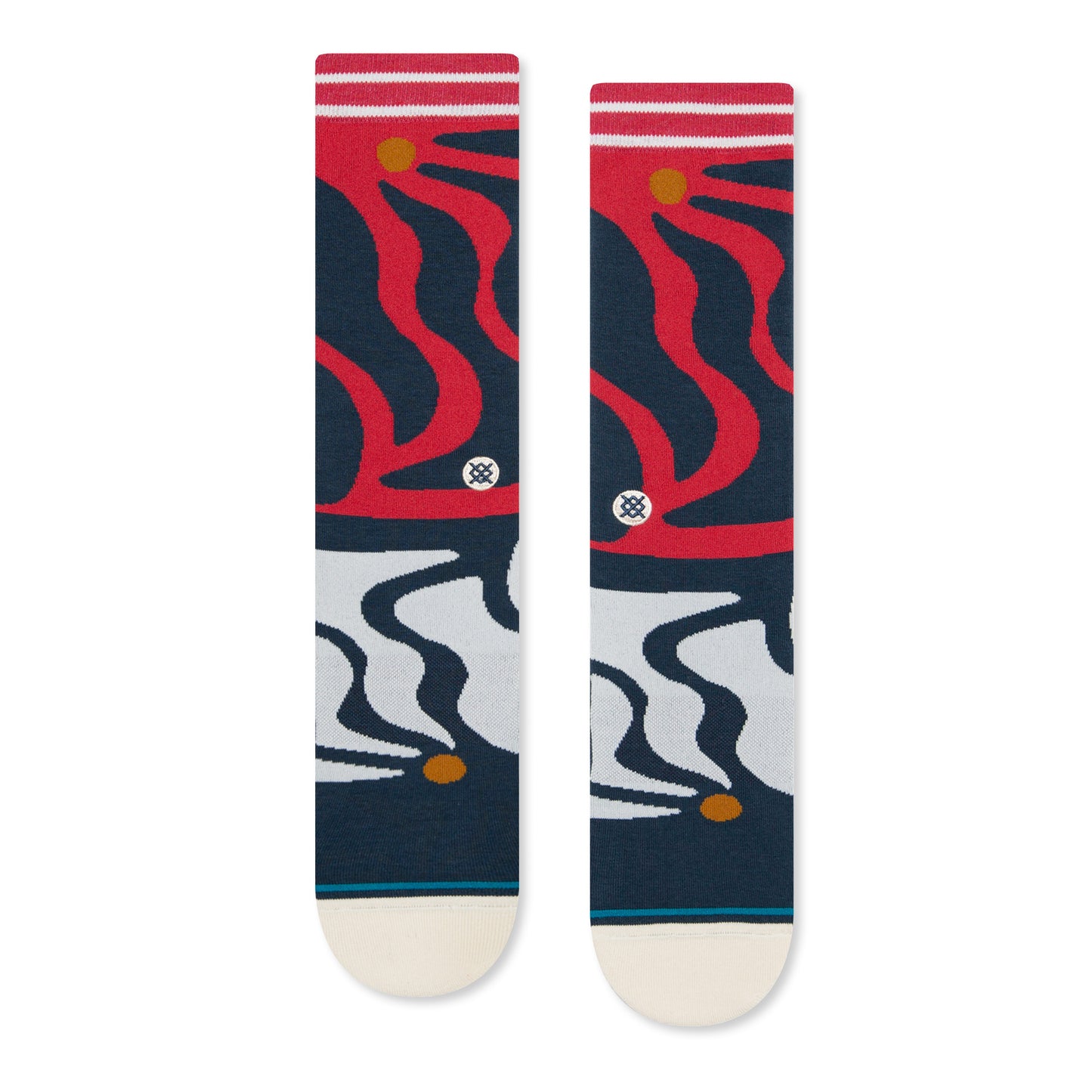 Stance Upside Crew Socks (Medium, Red)