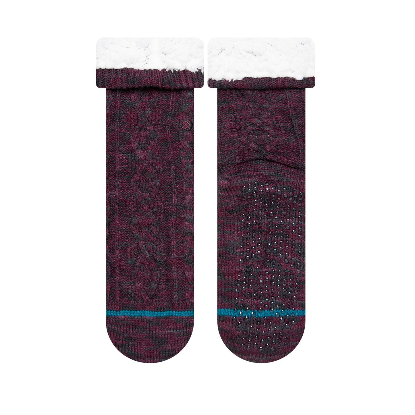 Stance Habitat Crew Socks (Medium, Burgundy)