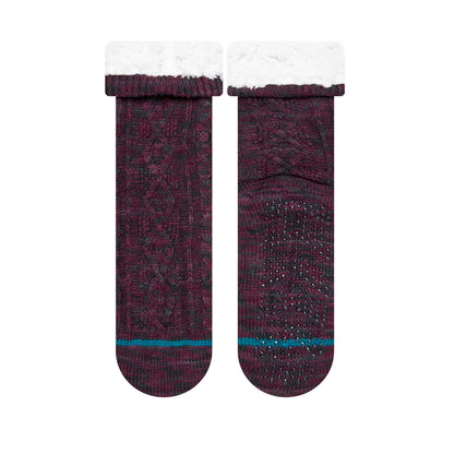 Stance Habitat Crew Socks (Medium, Burgundy)