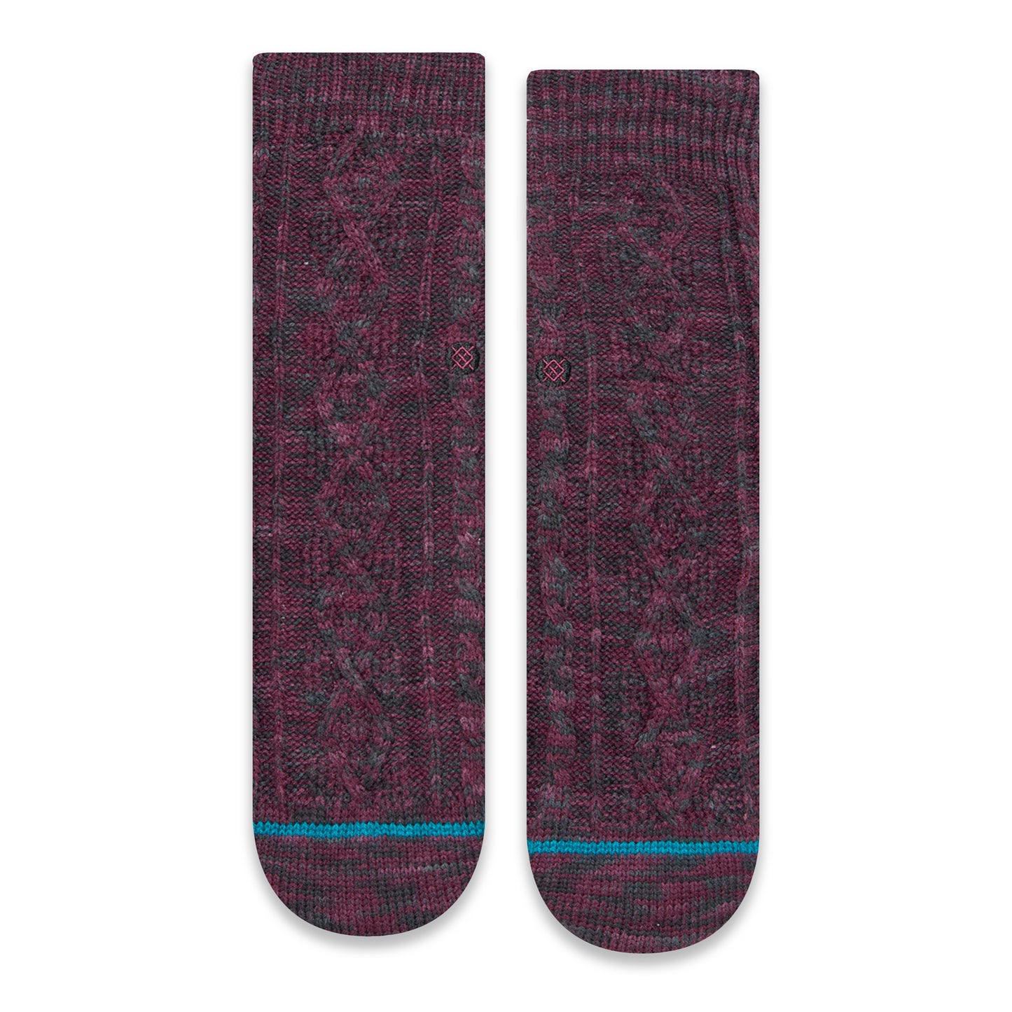 Stance Habitat Crew Socks (Medium, Burgundy)