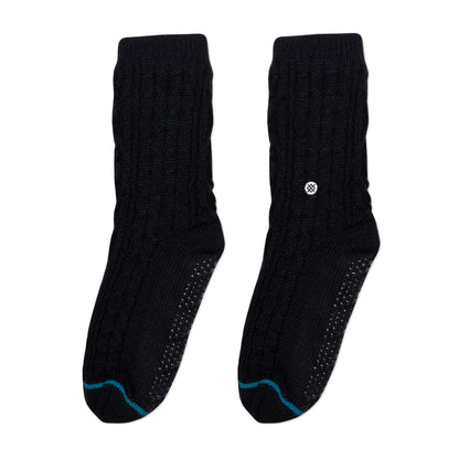 Stance Rowan Slipper Crew Socks (Medium, Black)