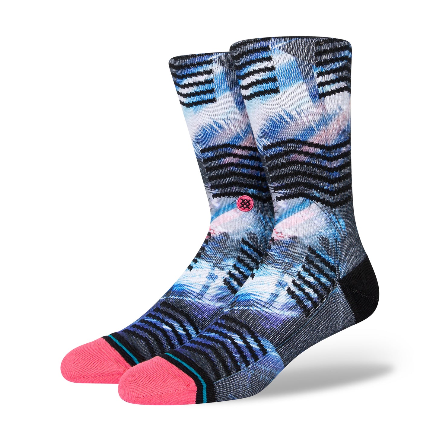 Stance Crew Palm Chevron Socks (Large, Black)