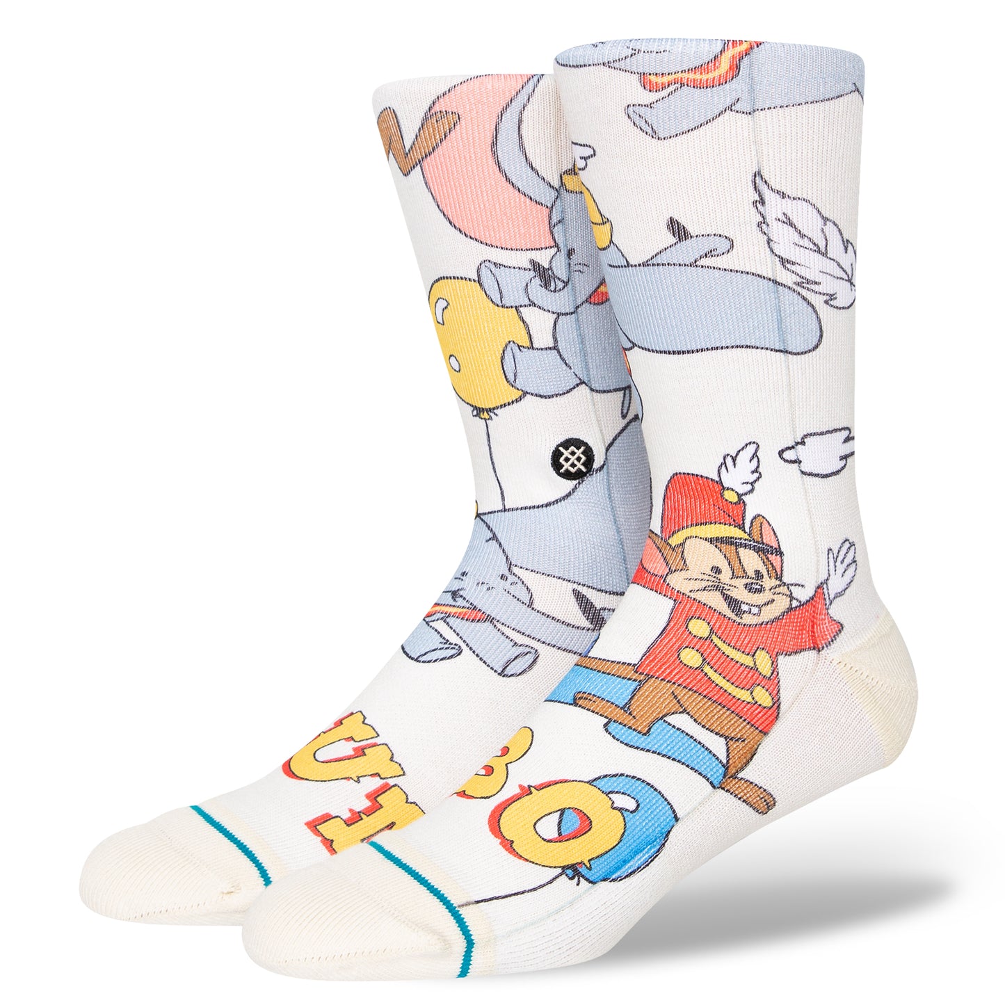 Stance Dumbo By Travis Crew Socks (Medium, Off White)