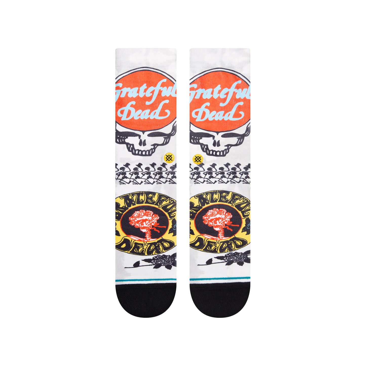 Stance Grate Crew Socks (Small, Vintage White)