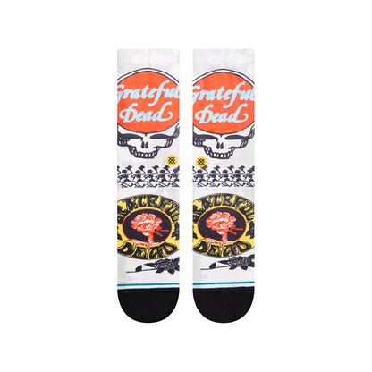 Stance Grate Crew Socks (Medium, Vintage White)