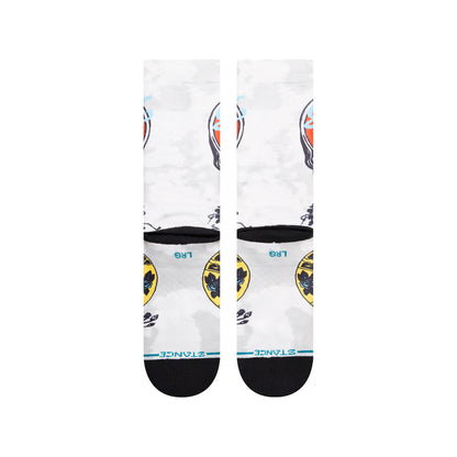 Stance Grate Crew Socks (Medium, Vintage White)