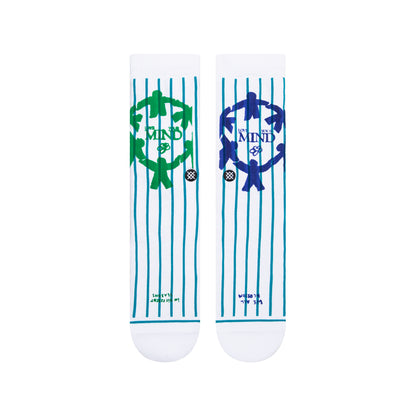 Stance Love Your Mind Crew Socks (Medium, White)