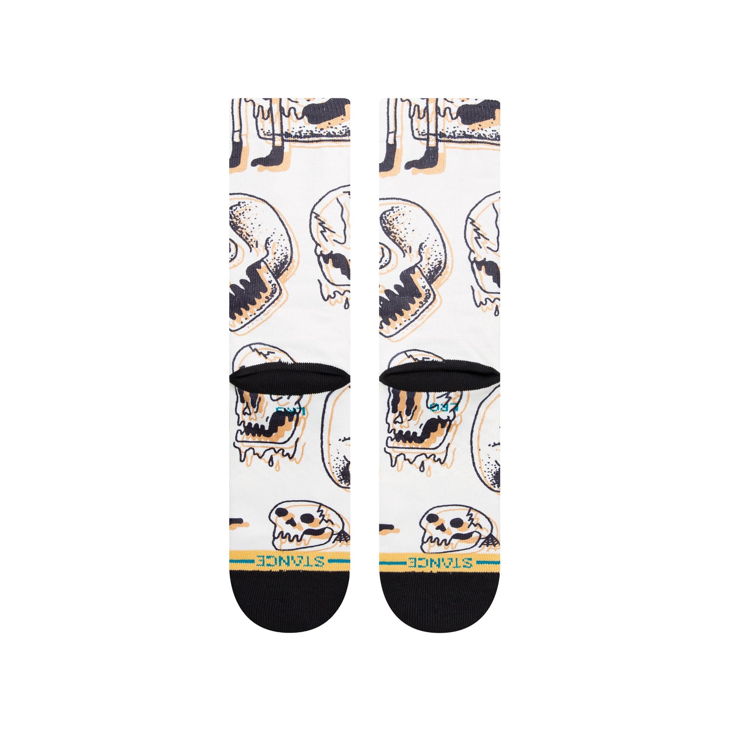 Stance Talkin Heads Crew Socks (Medium, Vintage White)