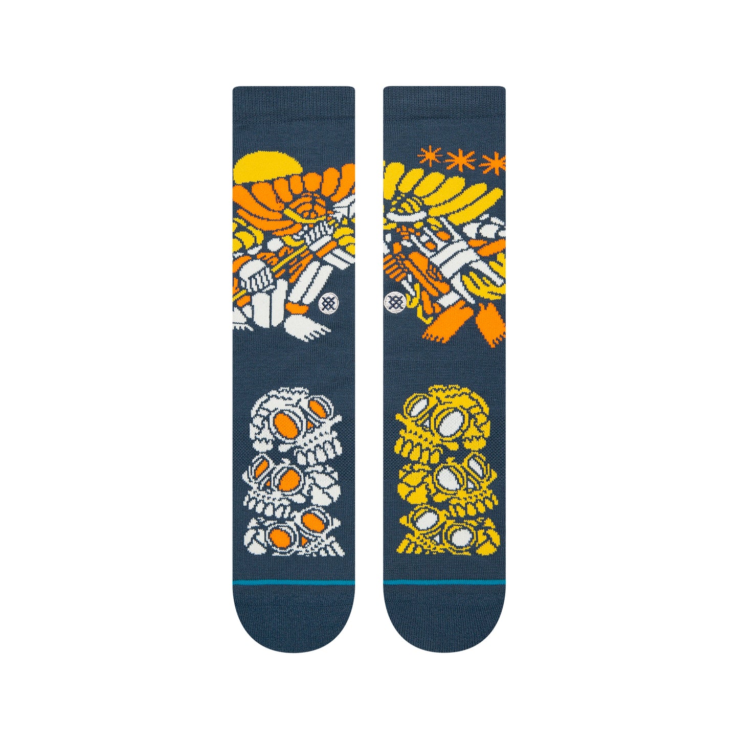 Stance Dj Warrior Crew Socks (Medium, Blue)