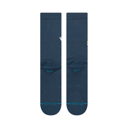 Stance Dj Warrior Crew Socks (Medium, Blue)