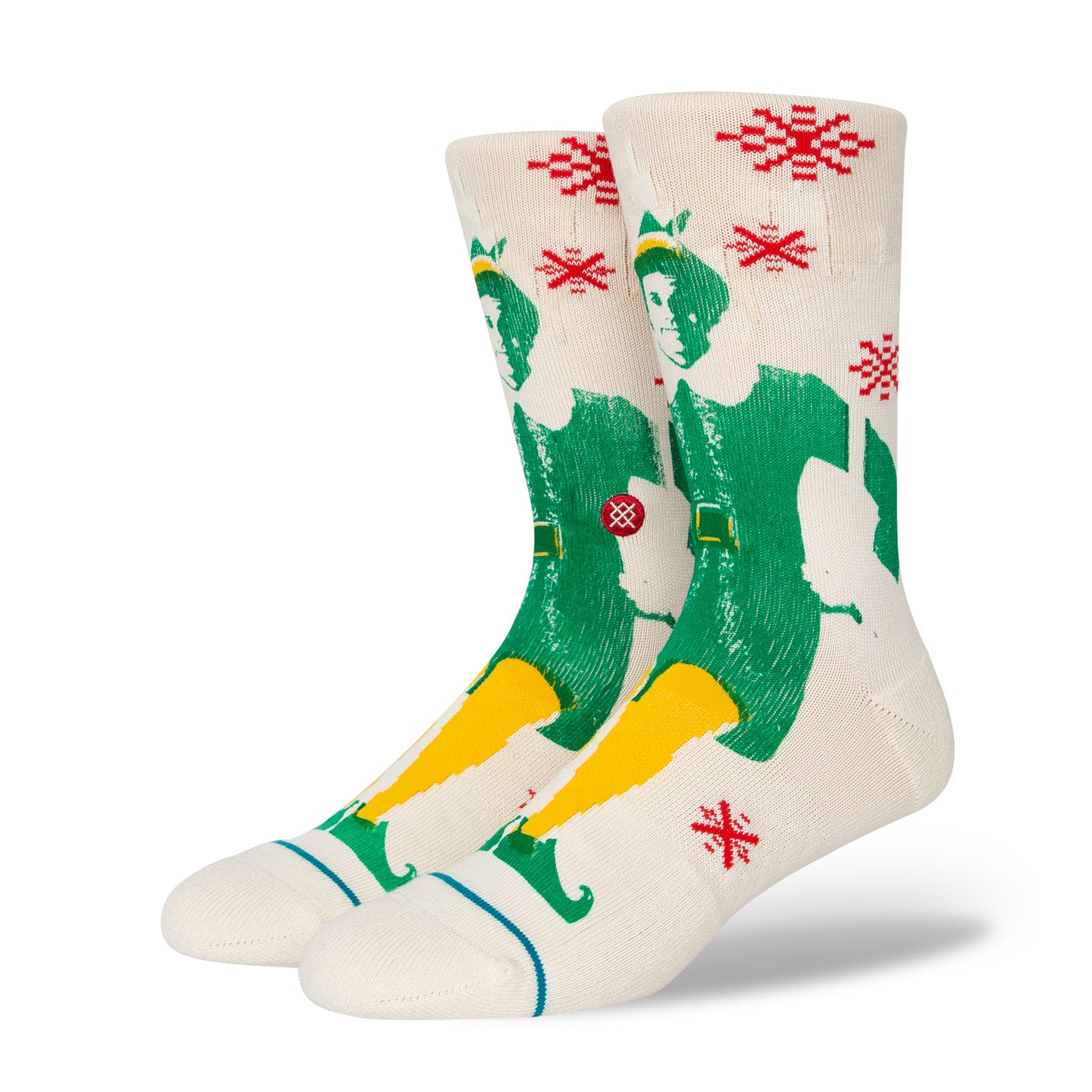 Stance Buddy The Elf Crew Socks (Small, Offwhite)