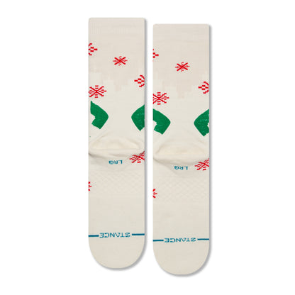 Stance Buddy The Elf Crew Socks (Small, Offwhite)