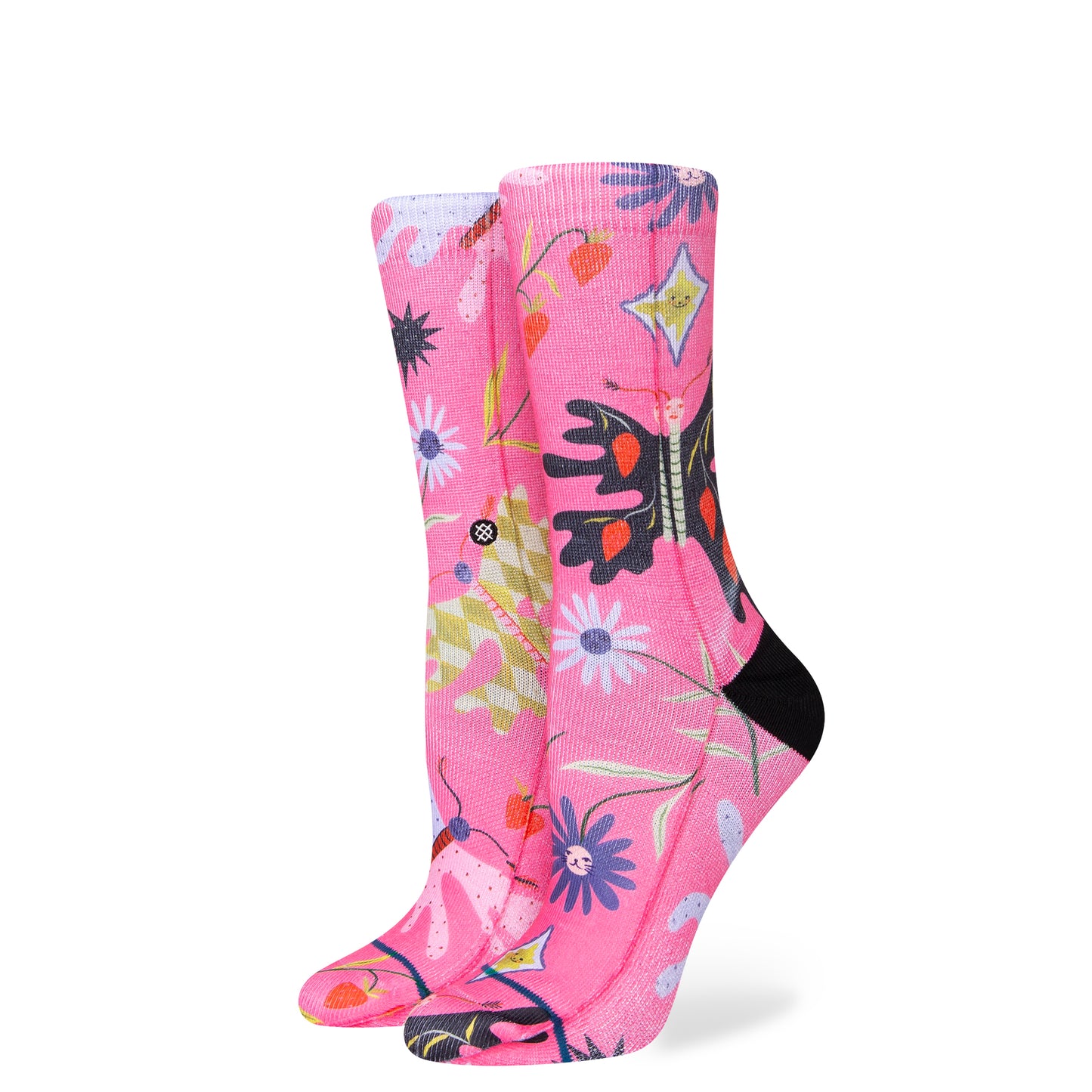 Stance Strawberry Patch Crew Socks (Medium, Pink)