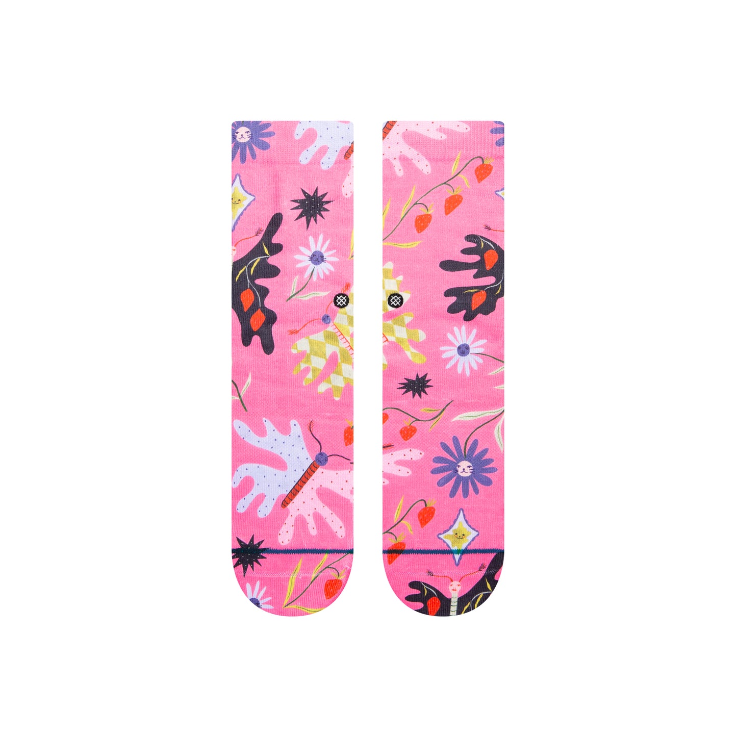 Stance Strawberry Patch Crew Socks (Medium, Pink)