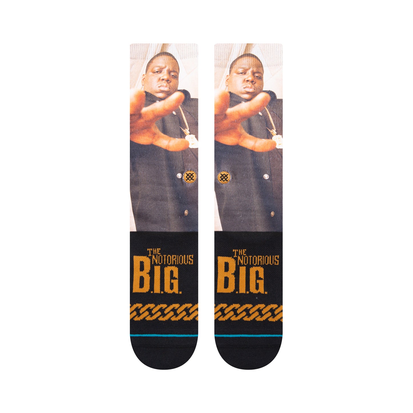 Stance The King Of Ny Crew Socks (Large, Black)