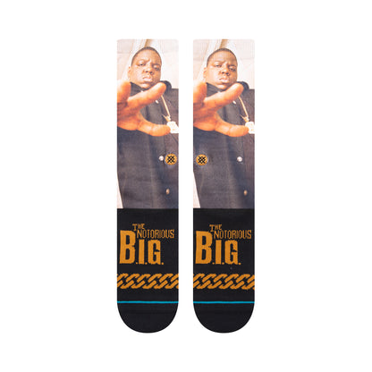 Stance The King Of Ny Crew Socks (Large, Black)