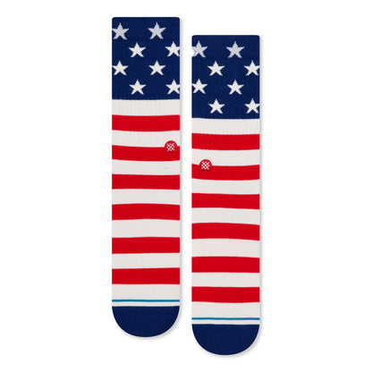 Stance Men's Sock The Fourth ST Crew, Red, Large