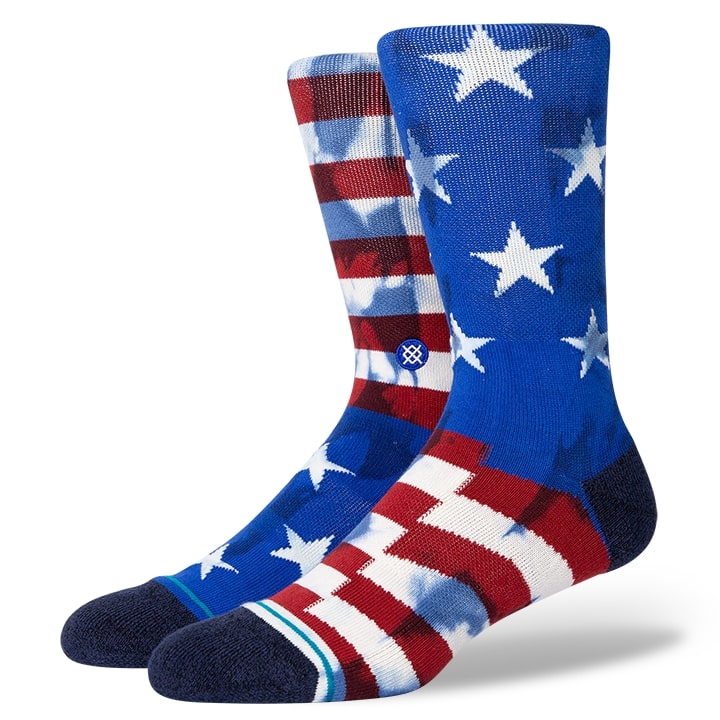 Stance The Banner Crew Socks (Small, Navy)